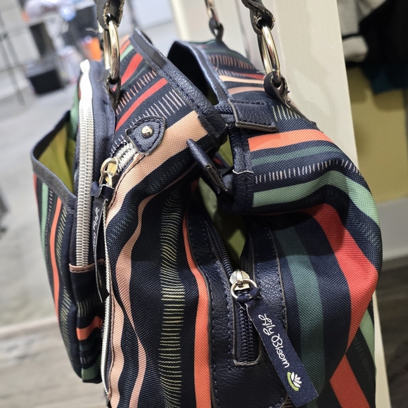 Lily Bloom Multicolor Striped Women's Bag With Multiple Pockets - Picture 12 of 14